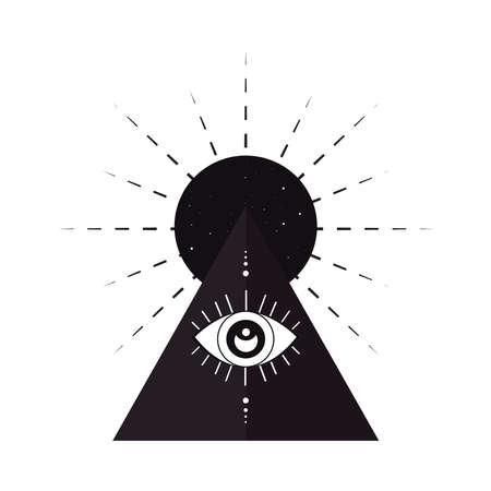 esoteric eye in holeのイラスト素材