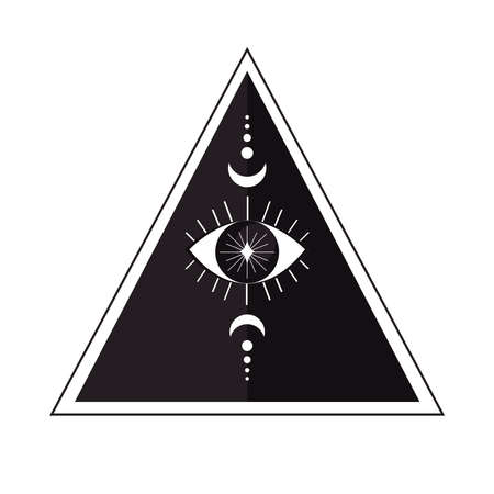 esoteric eye in pyramidのイラスト素材