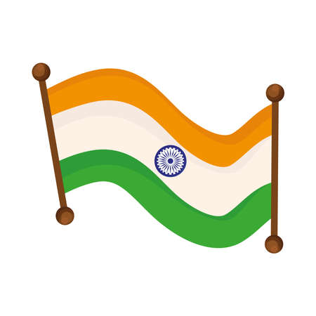 Indian flag bannerのイラスト素材