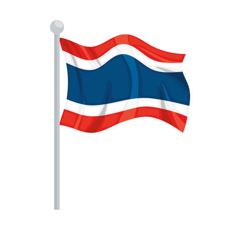 Thailand flag waving iconのイラスト素材