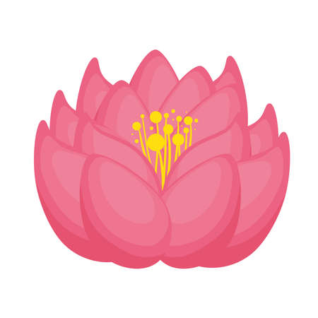 pink lotus flower iconのイラスト素材