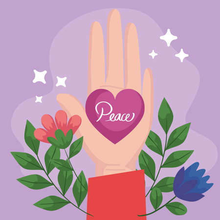peace in heartのイラスト素材