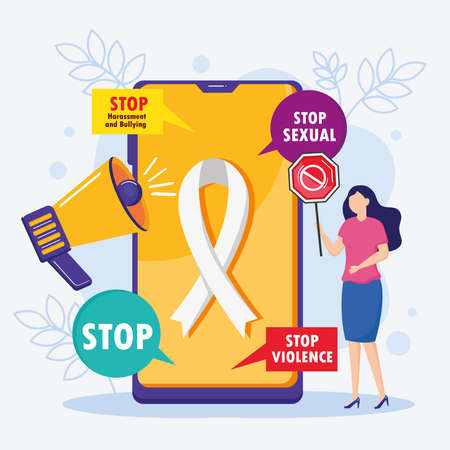sexual harassment campaignのイラスト素材