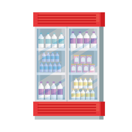 supermarket fridge iconのイラスト素材