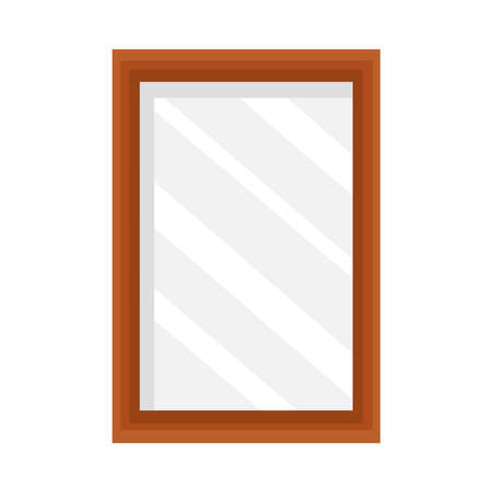 mirror wooden frameのイラスト素材