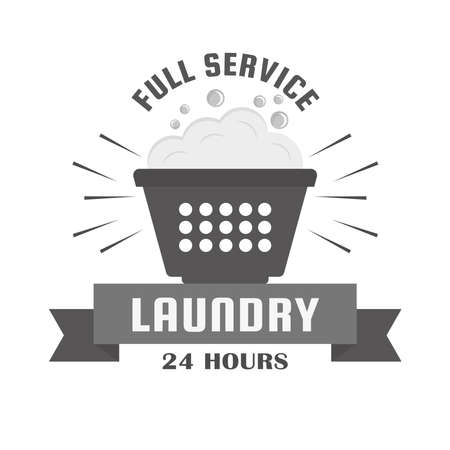 Laundry 24 hours stampのイラスト素材