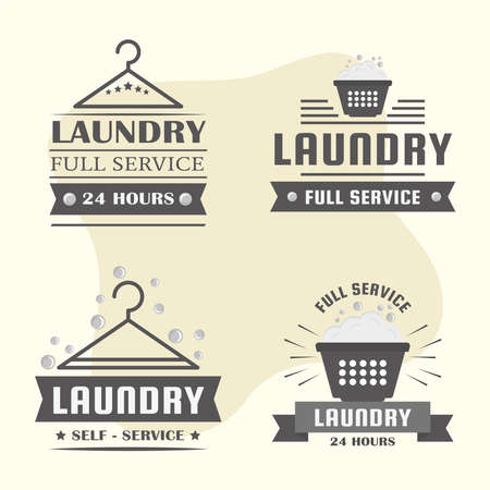 four Laundry stampsのイラスト素材