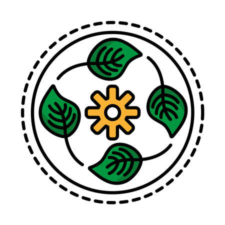 sun and leafsのイラスト素材