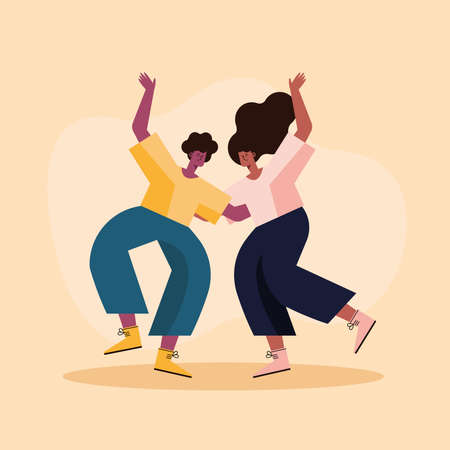 woman and man avatar, girl and boy personのイラスト素材