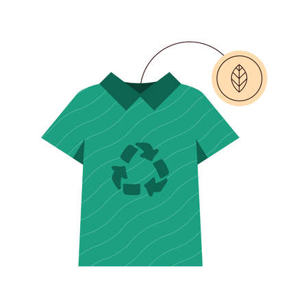 shirt with recycle arrows ecology iconのイラスト素材