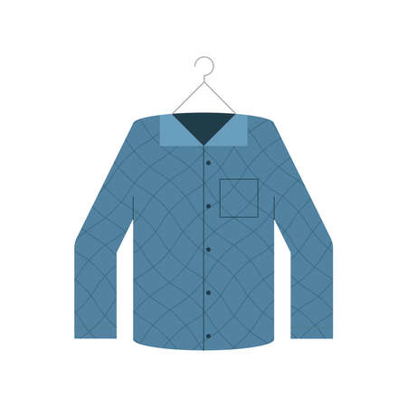 elegant shirt in hook hangingのイラスト素材