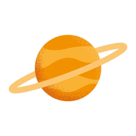 saturn planet univerce isolated iconのイラスト素材