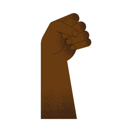 afro hand fist fighter iconのイラスト素材