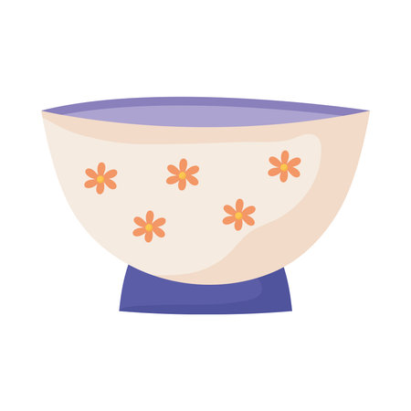 ceramic bowl iconのイラスト素材