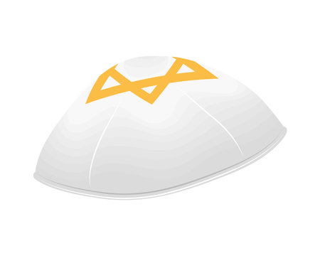 Jewish kipa hat religious iconのイラスト素材
