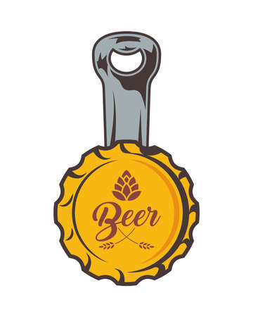 beer opener tool utensil iconのイラスト素材