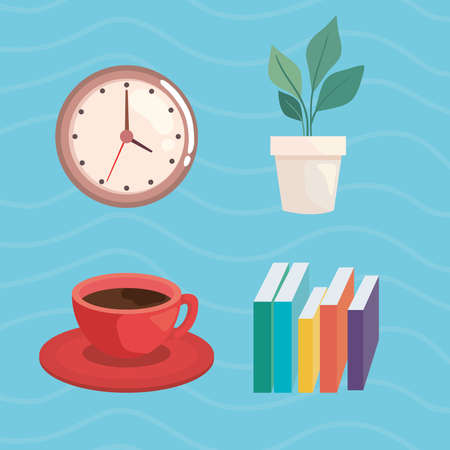 icons for office decorationのイラスト素材