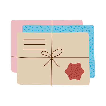 packing of envelopes postal serviceのイラスト素材