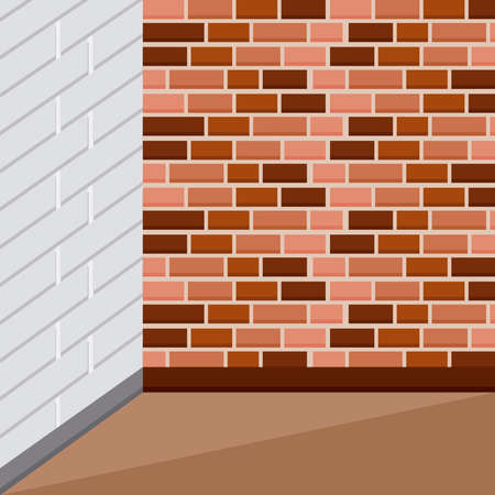 classic walls corner view iconのイラスト素材