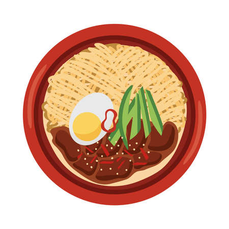 nrengmyeon korean food restaurant iconのイラスト素材
