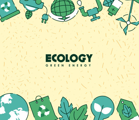 eco friendly frame set icons