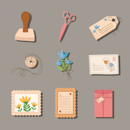 icons for correspondenceのイラスト素材