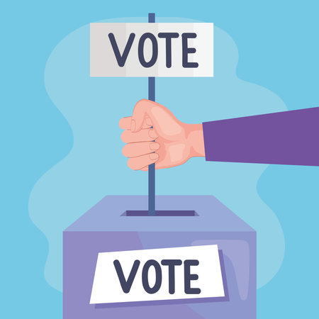 ballot box with labelのイラスト素材