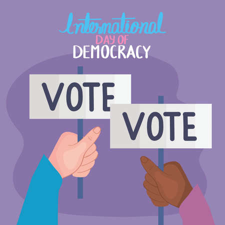 international day of democracy bannerのイラスト素材