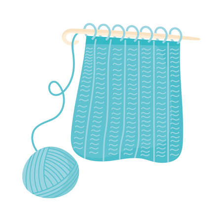 knitting with needlesのイラスト素材