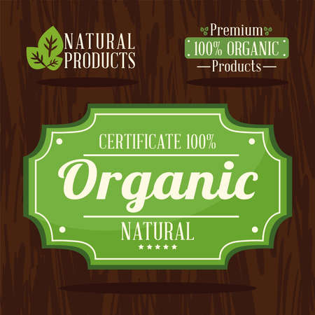 labels for organic productsのイラスト素材