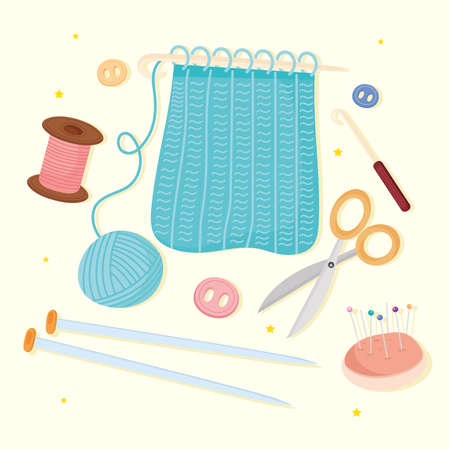 bundle of icons sewingのイラスト素材