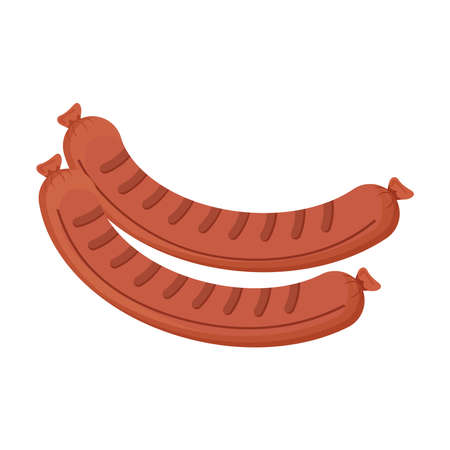 delicious sausages foodのイラスト素材