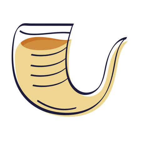 shofar jewish horn iconのイラスト素材