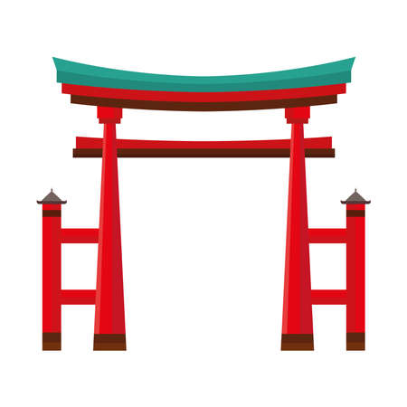 chinese arch landmarkのイラスト素材