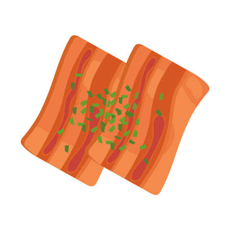 bacon meat slicesのイラスト素材