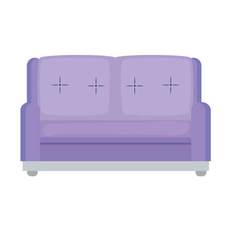 lilac couch furnitureのイラスト素材