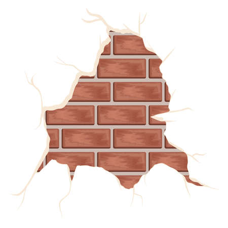 explosive wall bricksのイラスト素材
