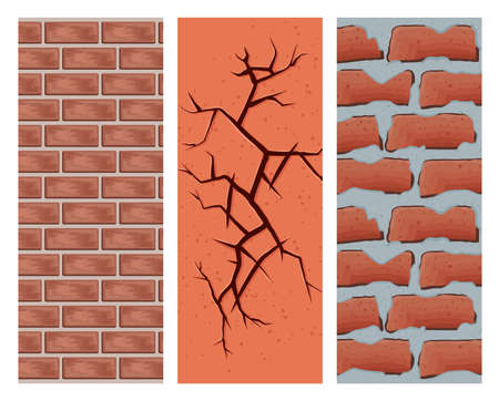 three explosive wallsのイラスト素材