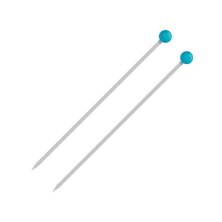 sewing pins iconsのイラスト素材