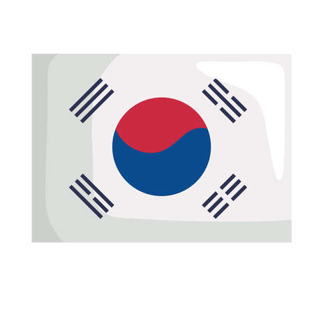 south korea flagのイラスト素材