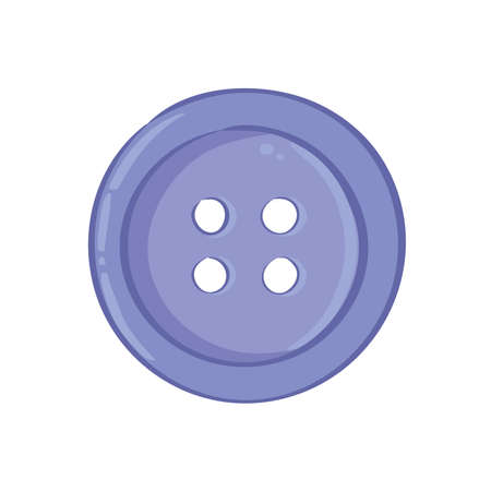 purple knitting buttonのイラスト素材