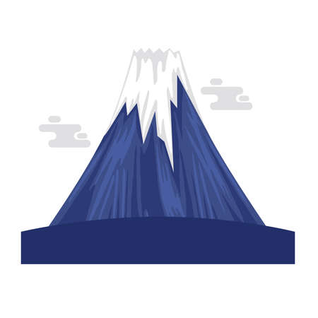 japanese fuji mountainのイラスト素材