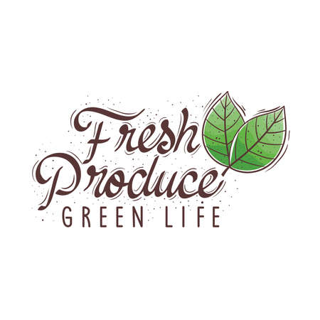 Fresh produce with leavesのイラスト素材