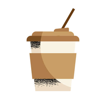 takeaway coffee drink isolated iconのイラスト素材