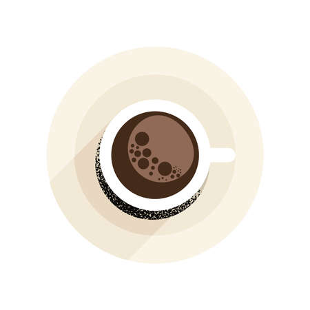 view aerial of coffee isolated iconのイラスト素材