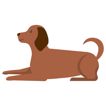 dog mascot lyingのイラスト素材