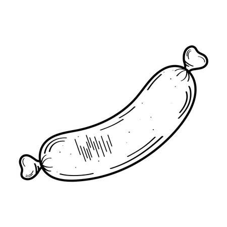 Isolated sausage iconのイラスト素材
