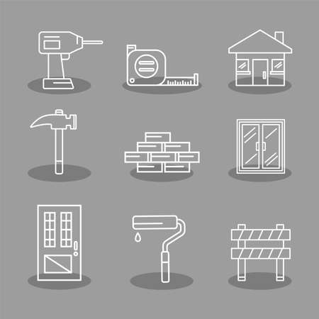 construction icon collectionのイラスト素材
