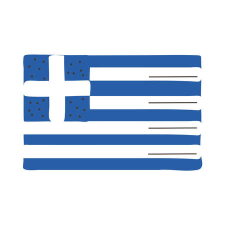 flag of greece isolated iconのイラスト素材