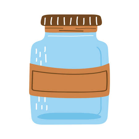 reusable bottle with cap isolated iconのイラスト素材